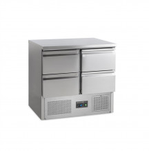 TEFCOLD GS91/4 Drawers Saladeta v kompletním nerezovém provedení, 4 zásuvky 